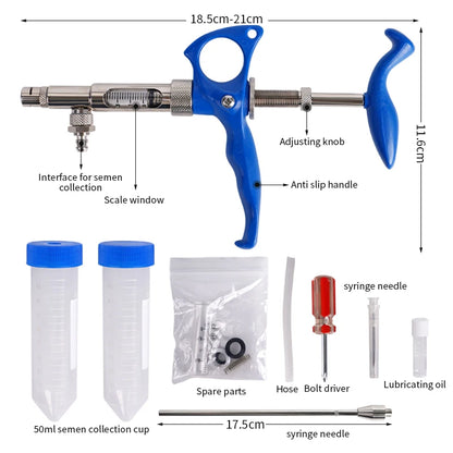 1Set Rabbit Insemination Gun 2ml Rabbit Sperm Input Devic Semen Collector Rabbit With Artificial Veterinary Tool Set For Rabbit
