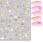 3d Nail Art Stickers Red Black White Love Hearts Stars Clouds French Full Tips Adhesive Nail Decals Slider For Manicure