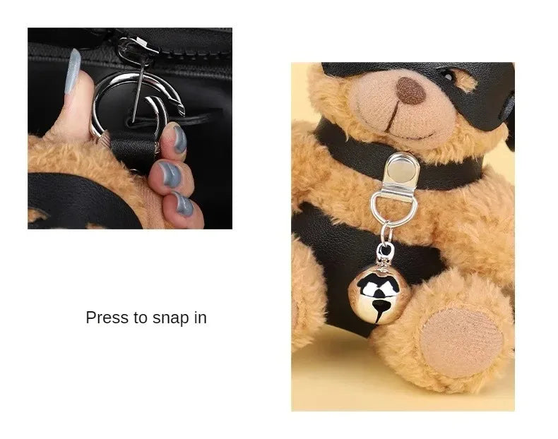 RTET Valentines Gifts for Her or Him BDSM Lover Bear for Submissive Dominant Gift Kinky Fetish Plush Bear Bondage Gifts