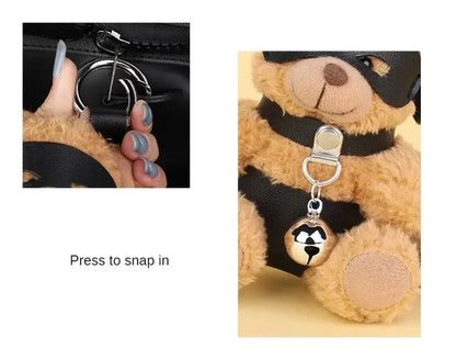 RTET Valentines Gifts for Her or Him BDSM Lover Bear for Submissive Dominant Gift Kinky Fetish Plush Bear Bondage Gifts