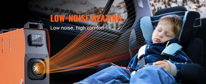 SucceBuy Diesel Heater 5/8KW Diesel Air Heater with Remote Control Low Noise Diesel Parking Heater Fit for RV Truck Camper Van