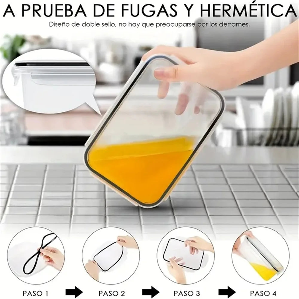 Kitchen Food Containers 12pcs-set,BPA FREE Lunch Box Sugar Cereals Storage Container