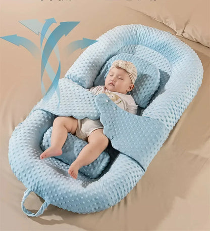 Baby Pillows 0-12 Month Newborn Baby Crib Portable Slope Pads Sleeping Pillow for Baby Infant Anti Spitting Milk Feeding Bed