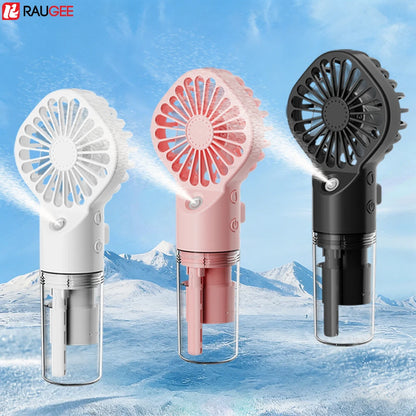 Portable Humidifier Fan Mini Water Mist Fan USB Rechargeable Handheld Fan Mist Spray Hand Fan Small Pocket Fan with Humidifier