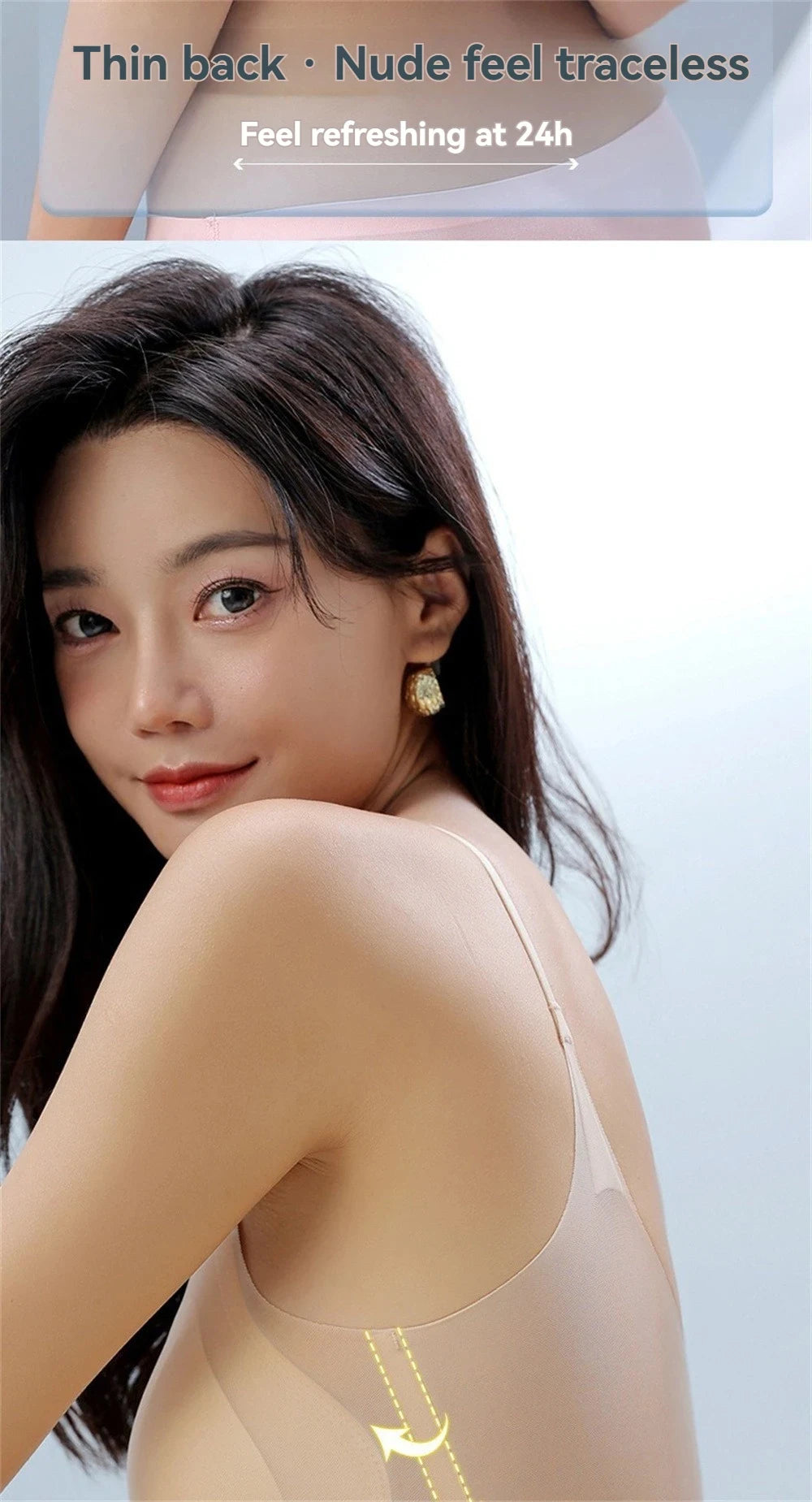 Ultra-Thin Breathable Ice Silk Top Bra Women's Bustier Underwear Seamless Back Halter Vest Wrap Bra Small Chest Together
