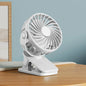 Mini Clip Fan 720°Rotation Built-in Night Lamp USB Rechargeable Powerful Airflow Portable Cooling Fan For Travel Camping Outdoor