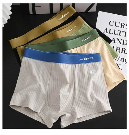5 Pcs Men's Striped Funny Boxer Shorts Underwear Sexy Underpants Man Male Homme U Convex Shorts Lingerie Boxershorts  Panties