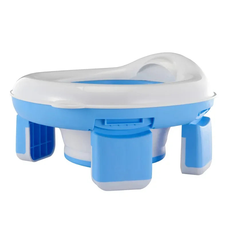 New 3-in-1 Travel Potty Portable Kids Potty Folding Safe Silicone Baby Potty Training Seat  Family Outdoor Kids Toilet Seat