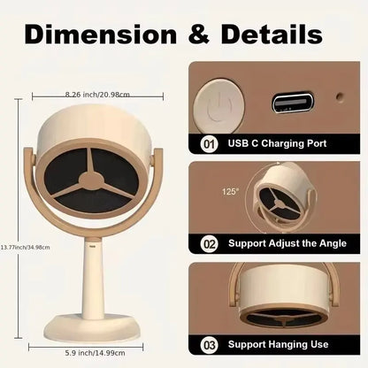Electric Desktop Range Hood USB Adjustable Angle Portable  Mini High Suction Power Exhaust Fan for BBQ Hot Pot Kitchen Appliance