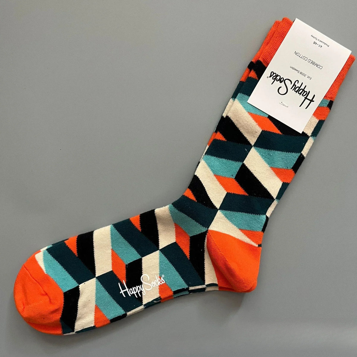 Cotton Happy Socks Men's Classic Crew Sock Shoe Size 10 - 13 Soft