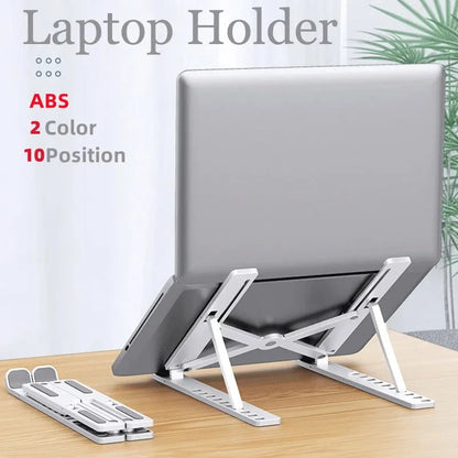 Foldable Portable Laptop Stand Adjustable Computer Monitor Holder for MacBook iPad Air Tablet Notebook Base Desk Mount