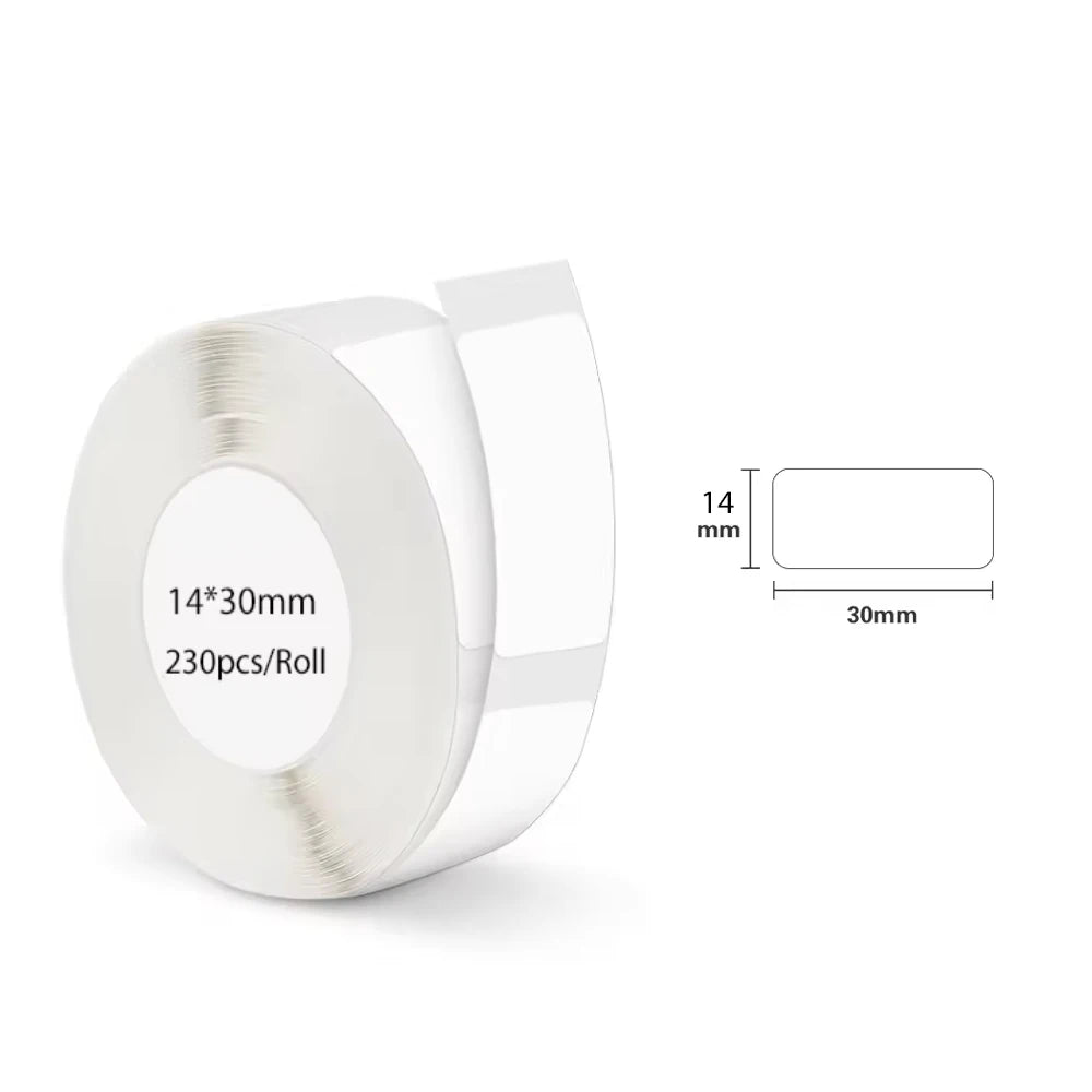 12*40mm 15*30mm 15*50mm White Gap Label Paper for P12 P15 Phomemo D30 Q30 Thermal Printer Waterproof Self Adhesive Sticker Roll