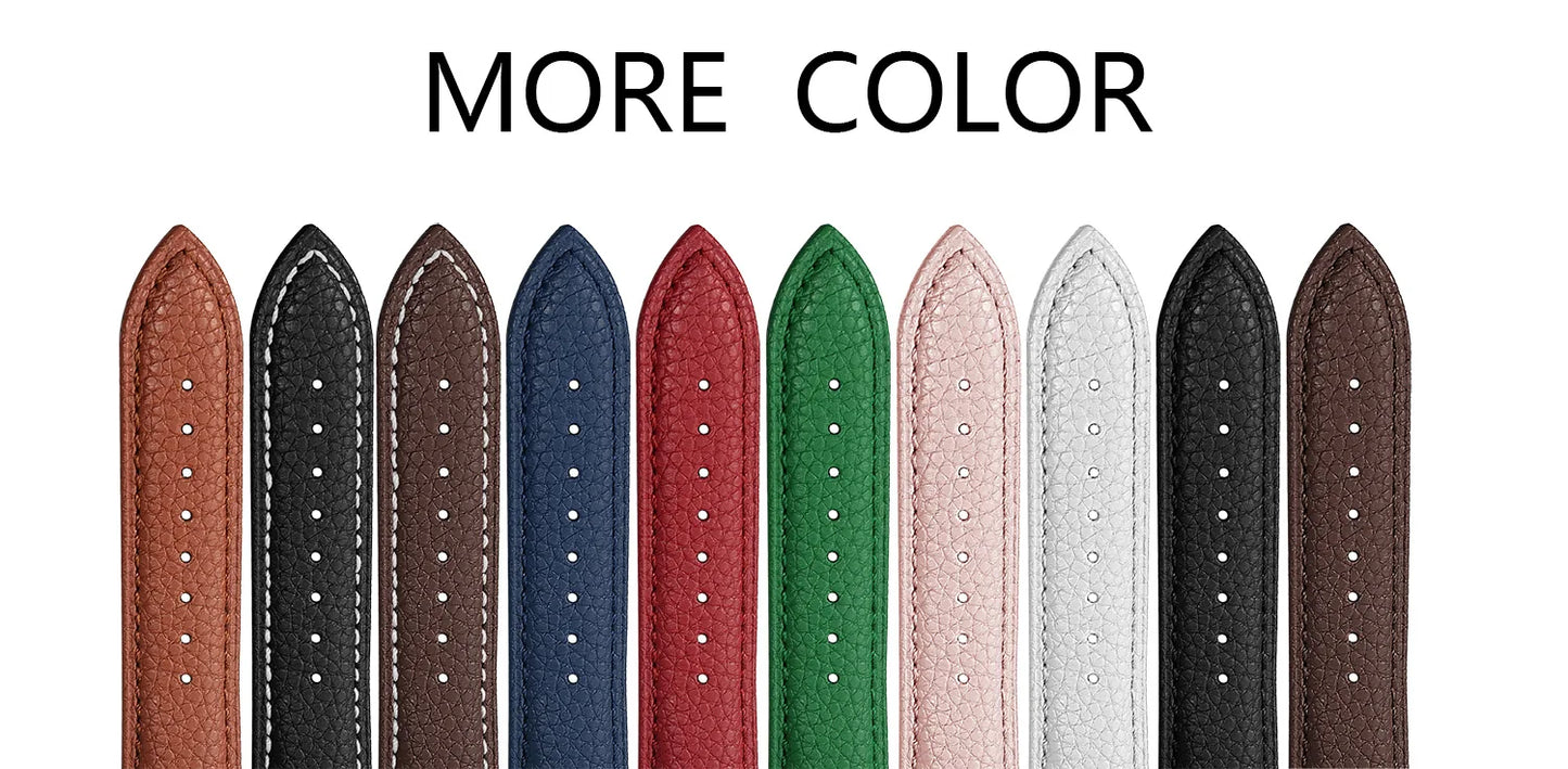 SAMCO Genuine Leather Watch Band 12/14/16/18/19/20/21/22/24 mm Watch Strap for Man Women High-quality Wrist Watchband + Tool