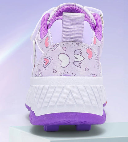 Roller Skate Shoes Kids Sneakers With Wheels Children Roller Skates Fashion Outdoor Sports Shoes Girls Boys Gifts Breathable New