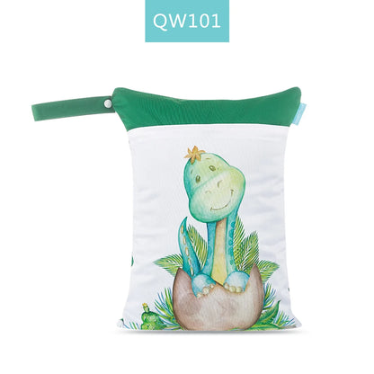 HappyFlute Baby Diaper Bags Double Zippered Wet/Dry Bag Waterproof Wet Cloth Diaper Backpack Reusable Diaper Cover WetBag