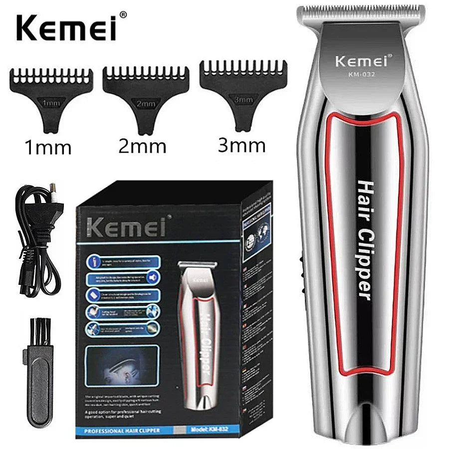 Kemei KM-032 Professional Hair Trimmer Electric Beard Trimmer for Men Hair Clipper Hair Cutter Machine Haircut Grooming Kit