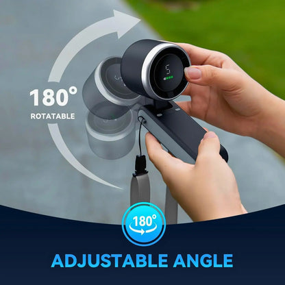 Portable Handheld Turbo Fan, 5 Gear Wind, USB-C Rechargeable Fan, Up to 10 Working Hours, 3 IN 1 Hand Fans with Air Turbo Tech