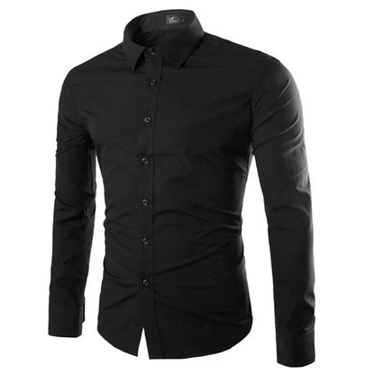 14 Colors Solid Color Men's Fashionable Candy Color Shirt Men's Casual Long Sleeve Shirt for Men