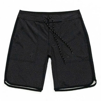 Black Men's Shorts Surf Swim Diving Stretch Water Sport Beach Boardshorts Quick drying Waterproof Breathable Male Swim Trunks