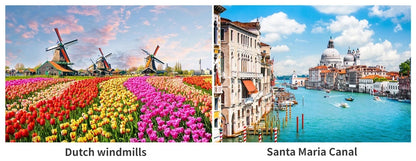 46*28cm Jigsaw Puzzles 500 Pieces Paper Picture Landscape Oil Painting Art Puzzles Decompression Toys for Adults Family Games