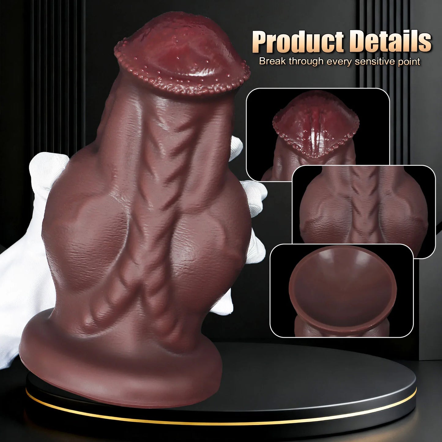 S-XXXL Thick Dildos Silicone Anal Plug Horse Knot Big Buttplug BDSM Sex Toys for Women Men Anal Dilation Plug with Suction Cup