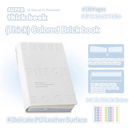 Notebook Color Brick Notebook High Appearance Thickened Portable Handbook Student Specific Mini Pocket Small Notebook Blank Note