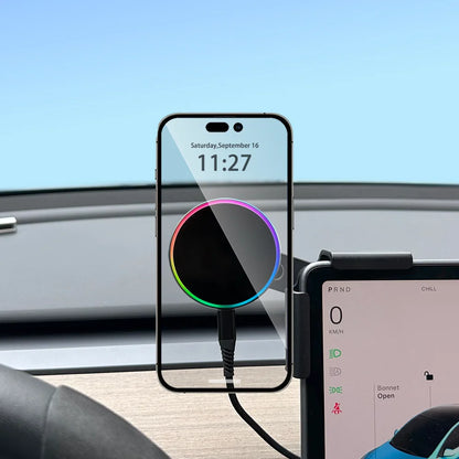 Car Phone Mount Holder 15W and 25W Qi2.2 Magnetic Wireless Charger Compatible with MagSafe for Tesla Model Y 3 JUNIPER 2026