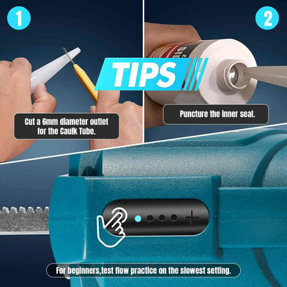 Electric Glue Gun Glass Glue Caulking Gun 4 Speeds Cordless Doors and Windows Electric Sewing Glue Tool for Makita 18V Battery