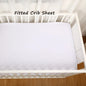 Baby Crib Sheets for Boys Girls Solid Color Fitted Crib Sheet Toddler Mattress Protector Cover Newborn Bed Sheet Babies Stuff