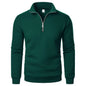 Spring and Autumn new casual half zipper stand up collar hoodie trend simple and loose oversized fleece men's hoodie