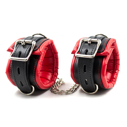 Thierry 3Pcs Soft Bondage Restraints Handcuffs Collar Wrist Ankle Cuffs for Fetish Erotic BDSM Adult Games Couple Sex Product