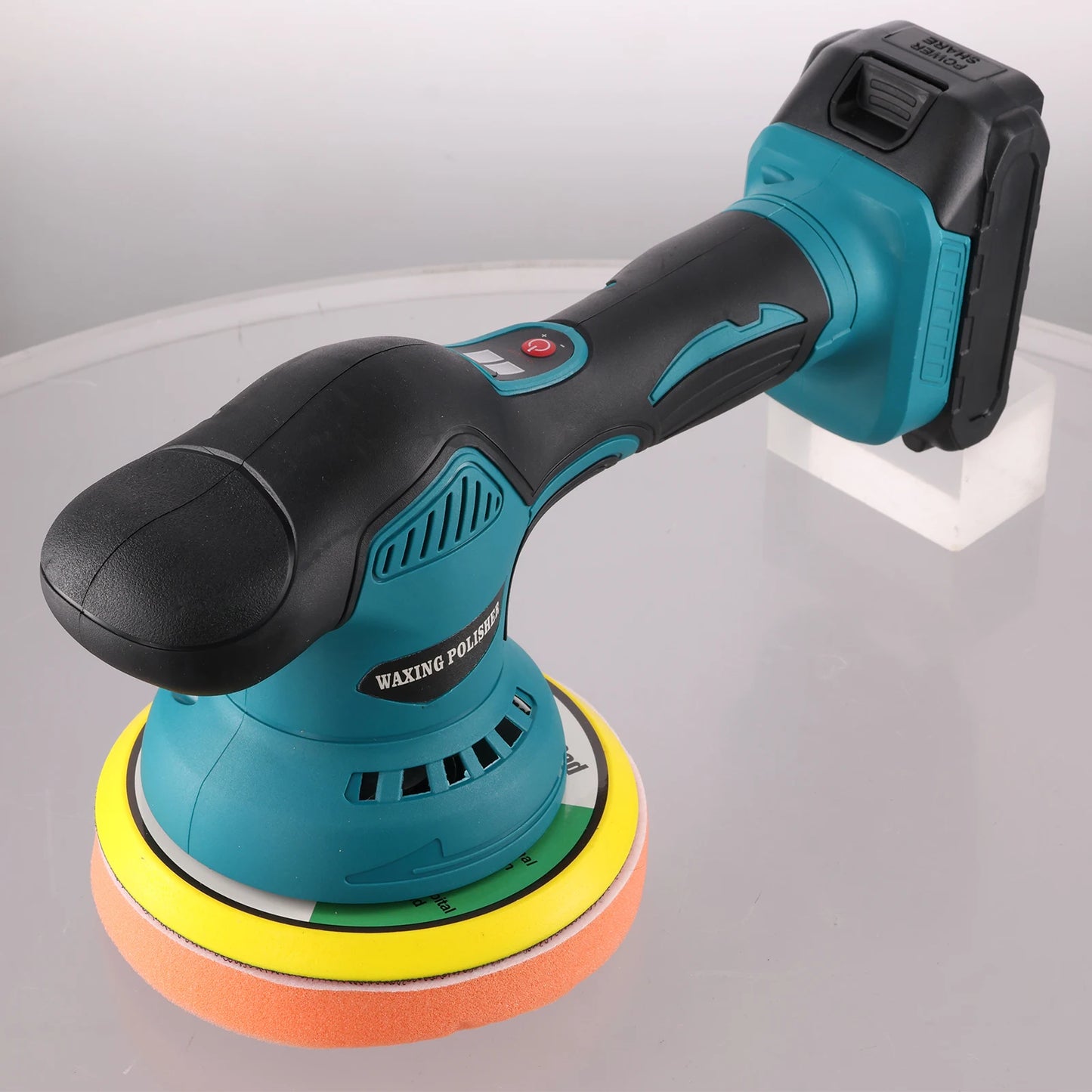 Podofo 21V Cordless Car Waxing Machine Adjustable 8 Speed Auto Polish Waxing Machine Polishing Wax Tool Wax Polisher With Battery & Charger