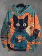 2026 Men's Hoodies Funny Cat Dinosaur UFO Art 3D Printed Cartoon Sweatshirt Men Women Tracksuit Oversized Casual Street Y2k Coat