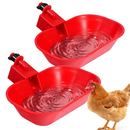 Poultry Water Bowl Pet Drinking Water Dispenser Square Enlarged Chicken Duck Goose Automatic Drinking 3/6/10Pcs Feeding Tools