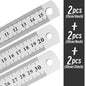 10P 15-30cm Stainless Steel Metal Straight Ruler Precision Double Sided Precision Measuring Tool Scale Metric Ruler Accessories