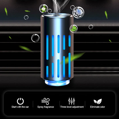 New Car Air Vent Aroma Humidifier Air Diffuser With Atmosphere Light Electric Air Freshener Car Fragrance For Removing Odors