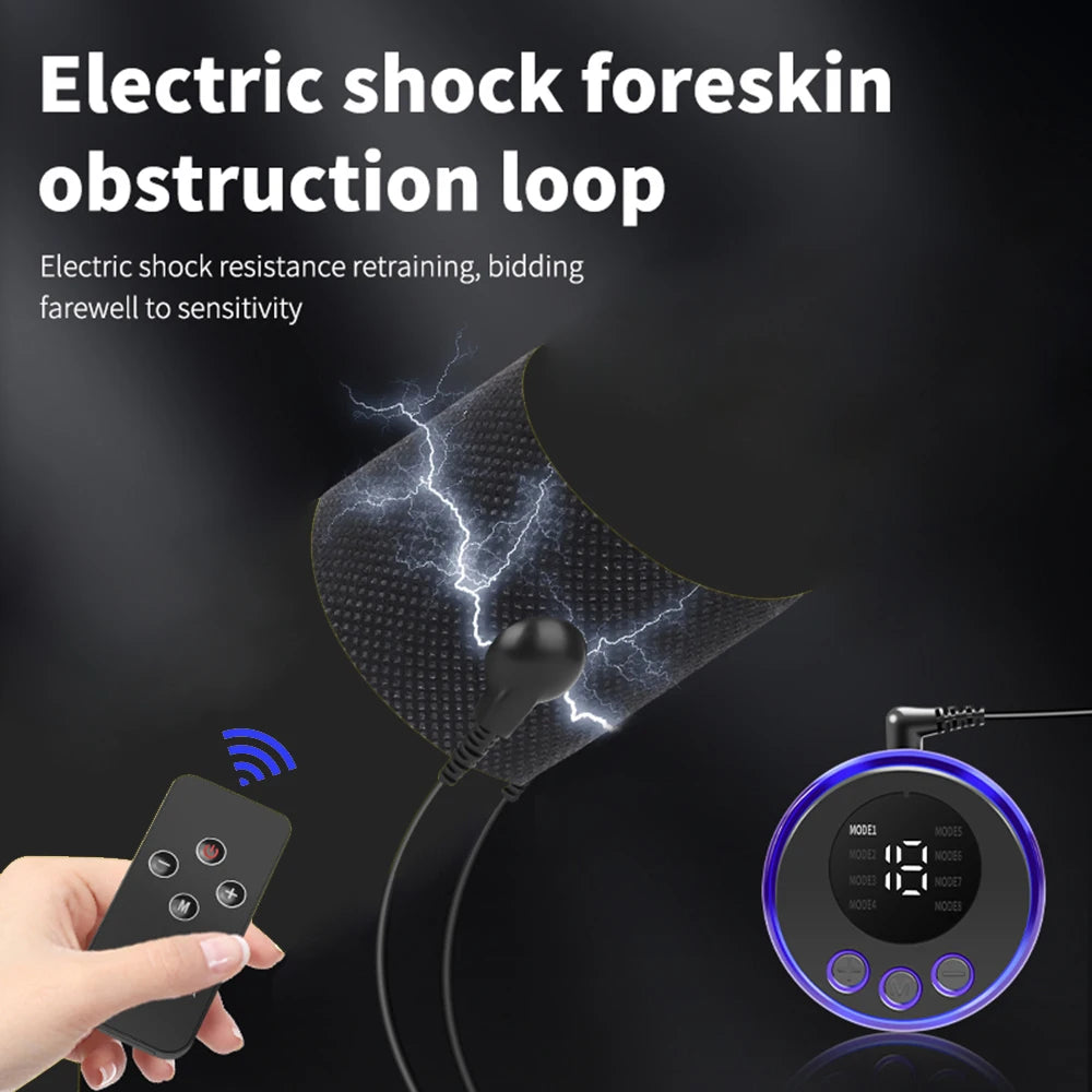 Electro Penis Sleeve Vibrator For Men Penis Cock Ring Masturbation Conductive Enlargement Stimulator Massage Sex Toys For Men