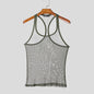 INCERUN Tops American Style Fashion Men Thin Perspective Mesh Vests Sexy Casual Streetwear Male Personality Sleeveless Tank Tops