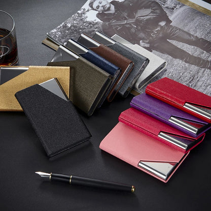 Luxury Wallet PU Leather Business ID Credit Card Holder For Women Men Fashion Brand Metal Aluminum Card Case