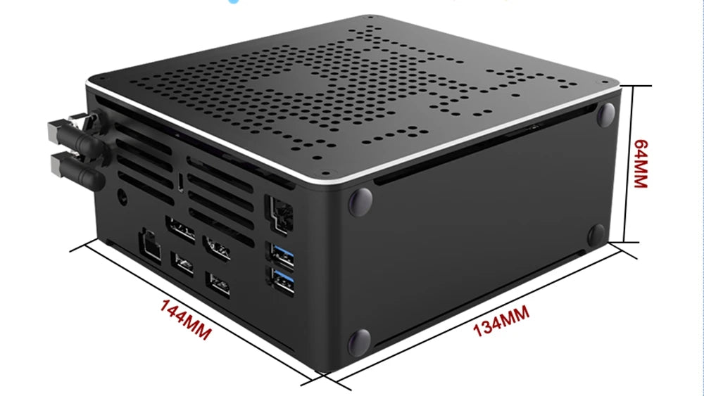 Intel Xeon W-10885M ECC RAM Win11 Mini Gaming PC 2*DDR4 NVME 2Lans Office Gamer Desktop Computer 2186M Web Server Host HD DP