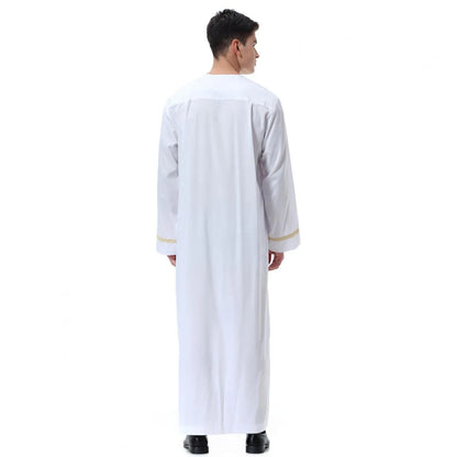 Middle East Ethnic Muslim Islamic Clothing Men Jubba Thobe African Dashik Ramadan Eid Abaya Arabic Kaftan Saudi Kimono Robe Gown