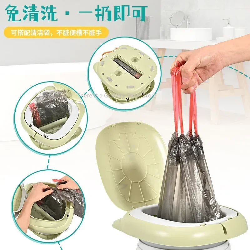 Portable Potty for Toddler Travel Foldable Potty Training Toilet for Car Camping Indoor Outdoor Bathroom for Baby Children Kids