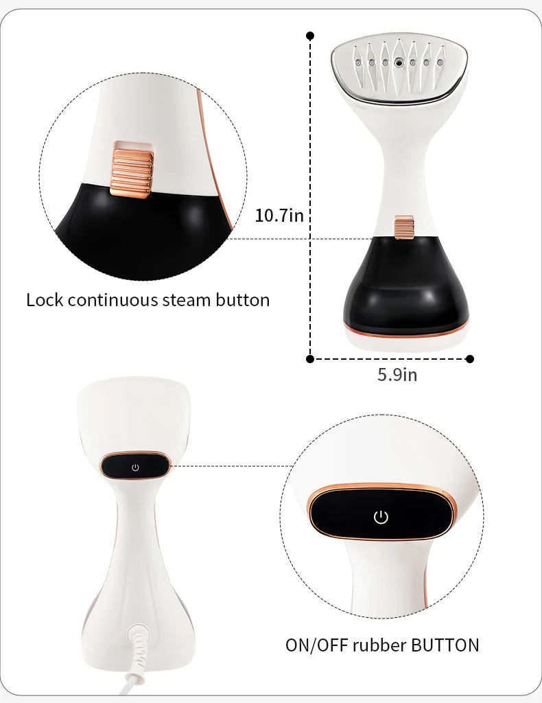 HOMEFISH 2025 Touchscreen Heatproof Handheld Hanging Steam Iron Mini Vertical Iron Brush