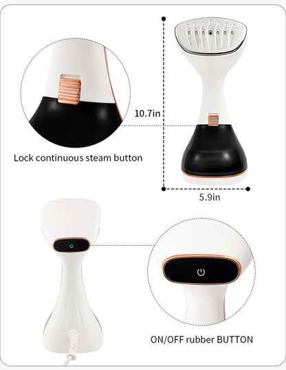 HOMEFISH 2025 Touchscreen Heatproof Handheld Hanging Steam Iron Mini Vertical Iron Brush