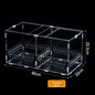 Acrylic Jumping Spider Enclosure 2 Doors Transparent Reptile Feeding Cage Ventilated Design Escape-proof Reptile Habitat