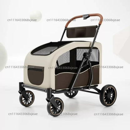 Medium and large dog multi-function pet cart travel cart portable foldable