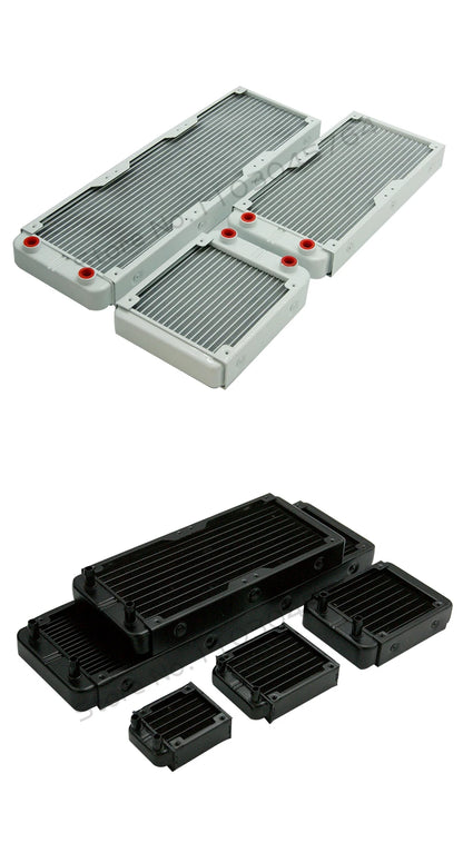 PC Water Cooling Radiator Aluminum For CPU GPU RAM Heatsink Exchanger Fan Cooler 60/80/90/120/240/360mm Black/White