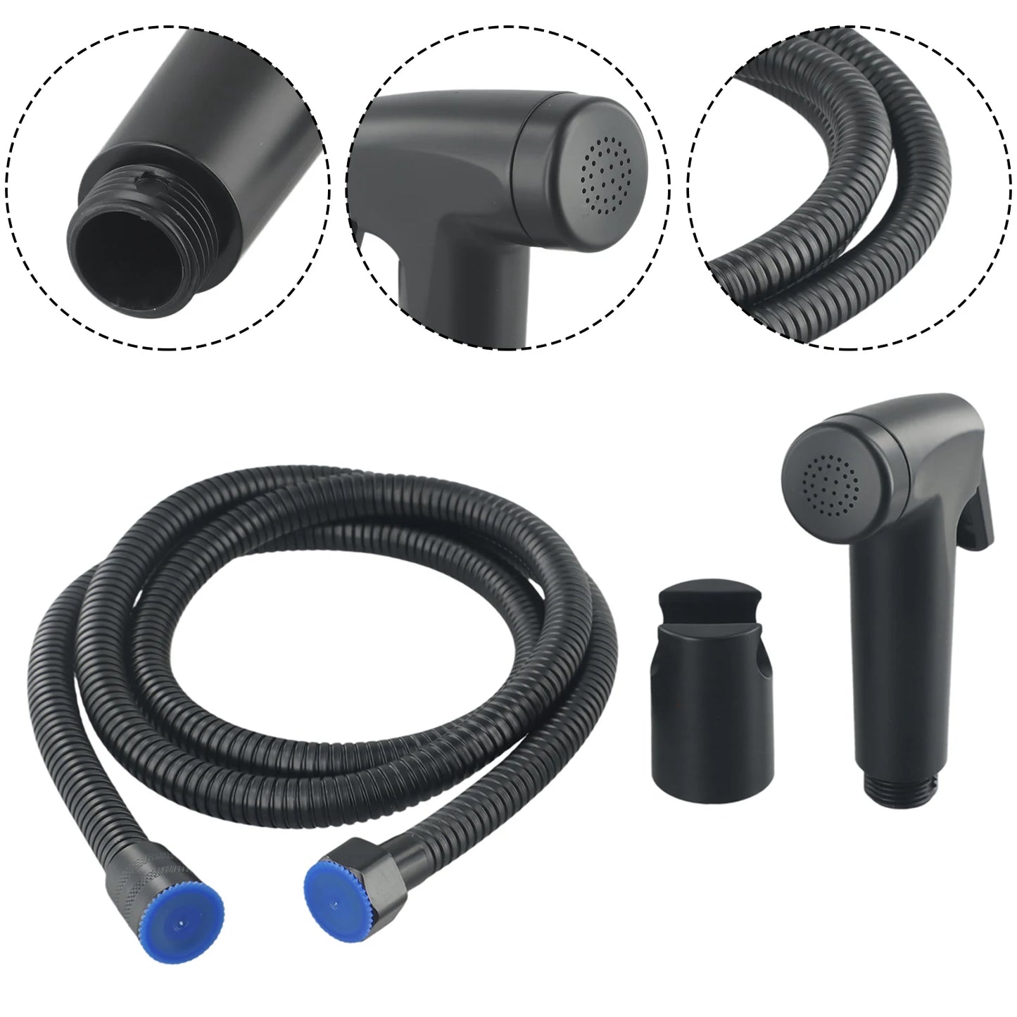 Bidet Toilet Sprayer Set Spray Water Bathroom Handheld Bidet Sprayer Toilet Shower Double Outlet Angle Valve Toilet Accessories