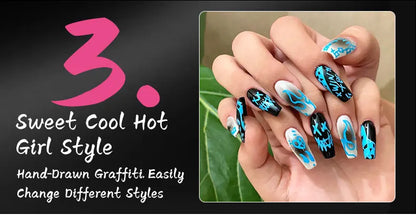 Nail Art Markers Customised Specialised Needle Tube Nail Art Pens Hand-Drawn Outline Pen Acrylic Paint Pen Set Acrylic Paintbrus