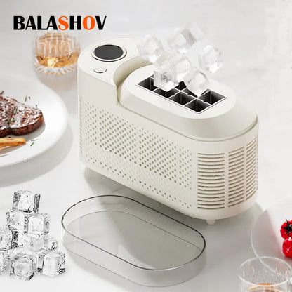 Electric Small Ice Maker Home Dormitory Office Camping Ice Automatic Ice Making Box Ice Machine Home Car Dual Use 12/110/220V